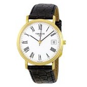 Tissot Men's T52542113 T-Classic Desire Leather Watch $164