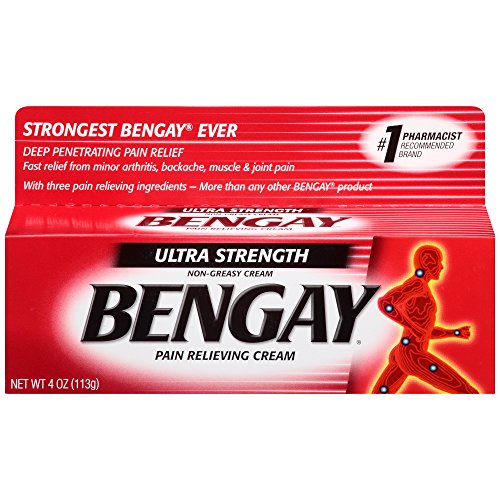 Ultra Strength Bengay Pain Relief Cream, Topical Analgesic for Minor Arthritis, Muscle, Joint, and Back Pain, 4 oz, only $6.52