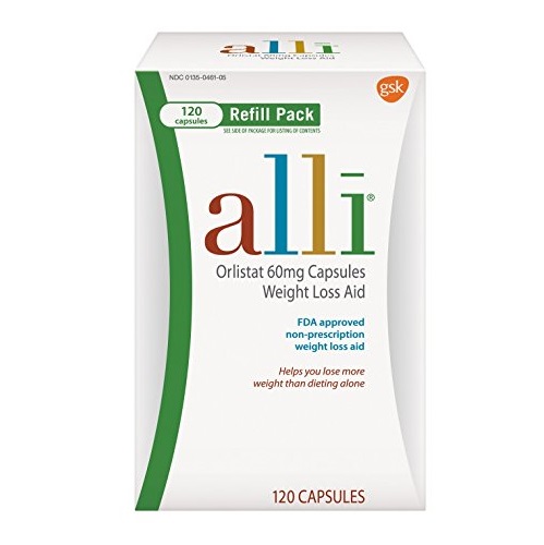alli Diet Pills for Weight Loss, Orlistat 60 mg Capsules, Refill Pack 120 count, only $34.29, free shipping after using SS