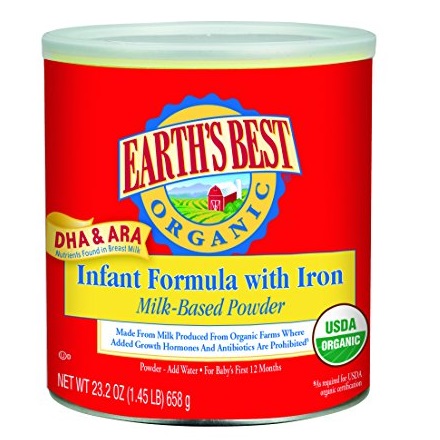 Earth's Best Organic Infant Powder Formula with Iron, Omega-3 DHA & Omega-6 ARA 23.2 Ounce, only $16.30 free shipping with Ss