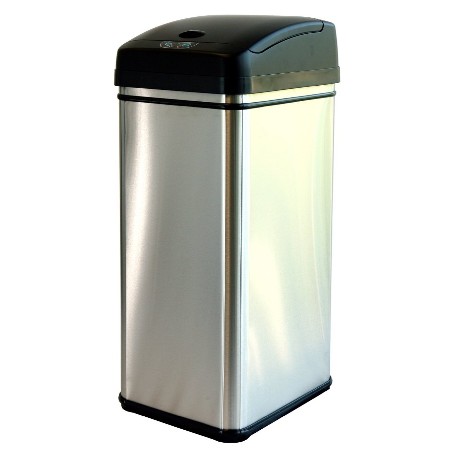 iTouchless Deodorizer Touch-Free Sensor 13-Gallon Automatic Stainless-Steel Trash Can, only  $45.88