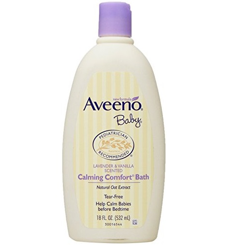 Aveeno Baby Calming Comfort Bath with Relaxing Lavender & Vanilla Scents, Hypoallergenic & Tear-Free Formula, Paraben- & Phthalate-Free, 18 Fl Oz (Pack of 1), only$6.34
