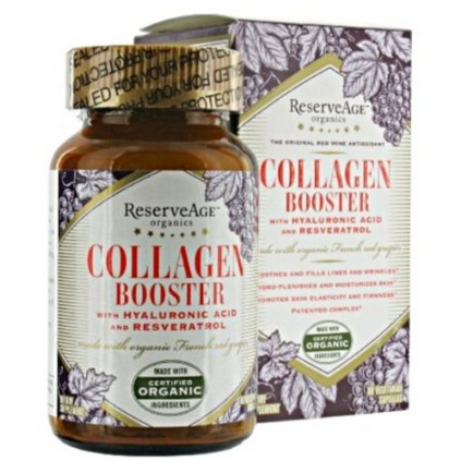 ReserveAge Collagen Booster with Hyaluronic Acid and Resveratrol, 60 Vegetarian Capsules,  $23.40