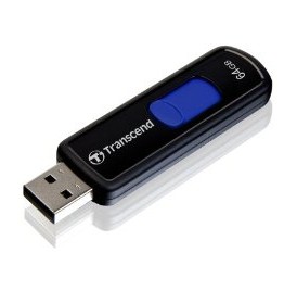 Transcend 64 GB JetFlash 500 Retractable USB Flash Drive (Black) $27.99 +free shipping