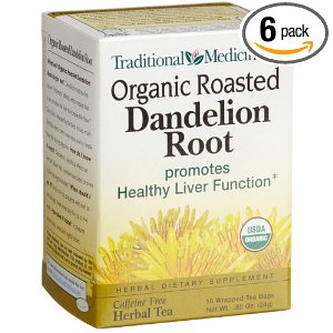 Traditional Medicinals Organic Roasted Dandelion Root Herbal Tea, 16-Count Wrapped Tea Bags (Pack of 6) $19.89+free shipping