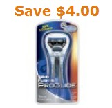 Gillette Fusion ProGlide Razor吉列剃鬚刀$4 Off折扣券