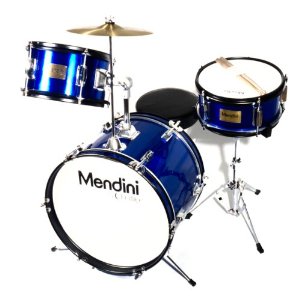 Mendini MJDS-3-BL 16-inch 3-Piece Blue Junior Drum Set with Cymbals, Drumsticks and Adjustable Throne $119.99+free shipping