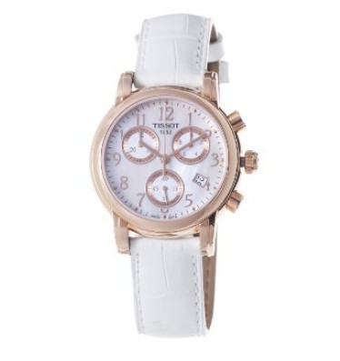 Tissot Women's T0502173611200 Dressport Mother of pearl Chronograph Dial Watch   $386.31 (33%off) + Free Shipping 