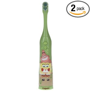 Colgate Kids Sponge Bob Powered Toothbrush, Extra Soft Bristles, Colors and Styles May Vary, (Pack of 2)  $10.81