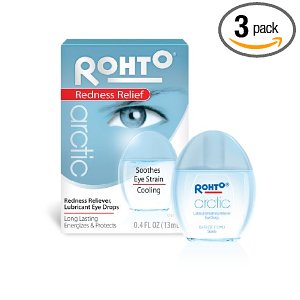 Rohto, Arctic Cooling Lubricant/Redness Relieving Eye Drops, 0.4-Ounce Bottles (Pack of 3)  $11.97