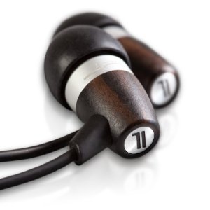 J.Fi Acoustic Natural Ebony Wood and Metal Fusion Earphones For Apple iPhone / iPod / iPad - Ebony / Titanium $23.19(74%off)