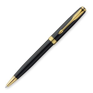 Parker Sonnet Lacquer Medium Point Ballpoint Pen with Golden Trim, Black (1743582)  $29.99