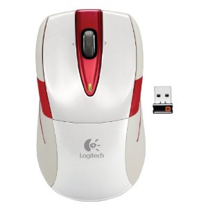 Logitech Wireless Mouse M525 - White/Red (910-002700) $16.99