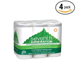 Seventh Generation Bathroom Tissue, 2-ply, 300 Sheets, 12-Count (Pack of 4) $17.77