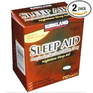 Kirkland Signature Nighttime Sleep Aid (Doxylamine Succinate 25 mg), 96-Count Tablets (Pack of 2)  $5.48(65%off)
