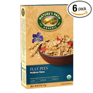 Nature's Path Organic Flax Plus Multibran Cereal, 13.25-Ounce Boxes (Pack of 6) $12.64