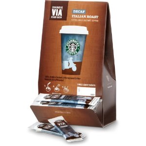 星巴克Starbucks VIA免煮咖啡50包 $24.95免运费