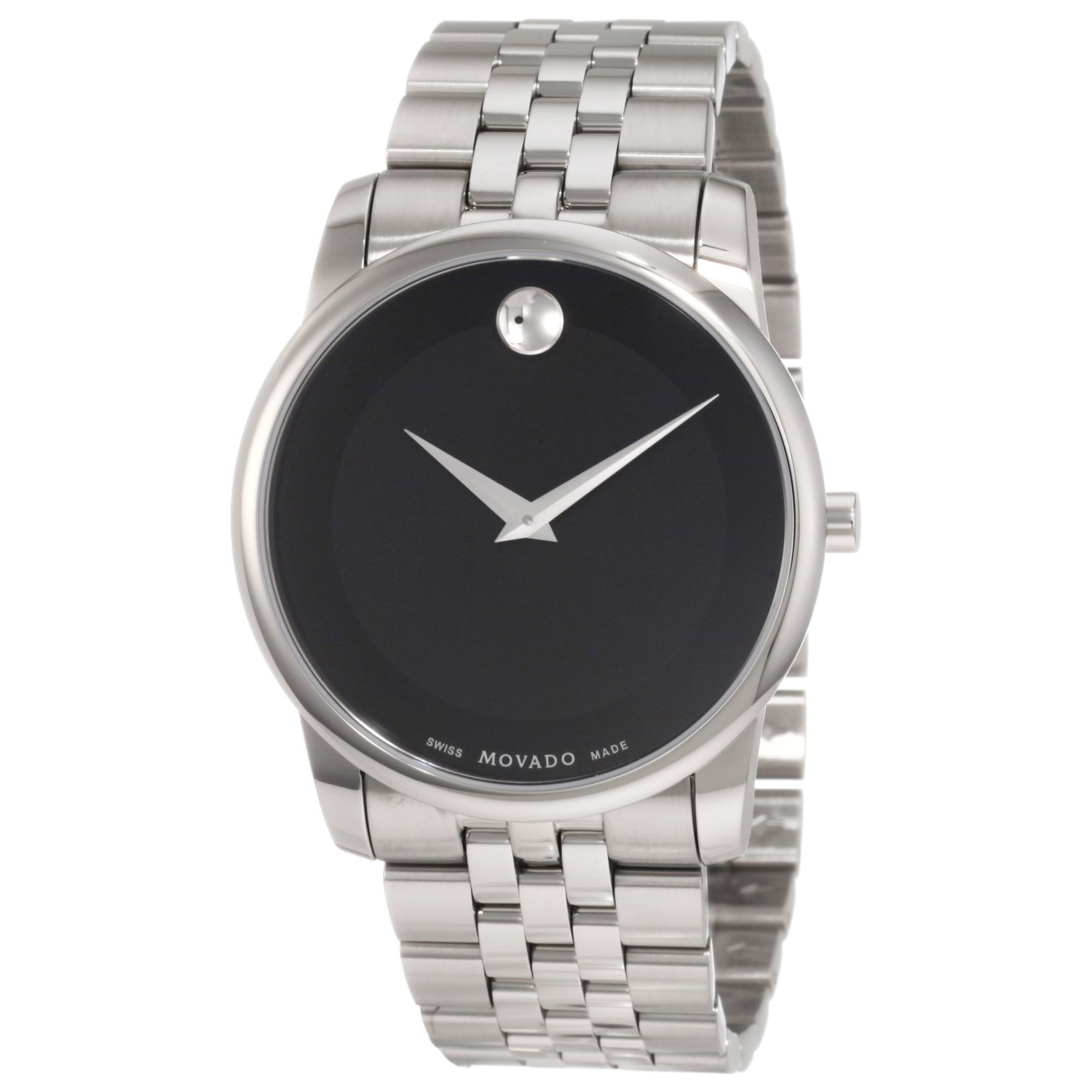 Movado Men's 0606504 Museum Stainless Steel Black Museum Dial Bracelet Watch, only $593.99, free shipping