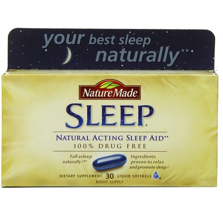 Nature Made Liquid Softgel Sleep Natural Sleep Aid, only $4.50, free shipping after clipping coupon and using SS