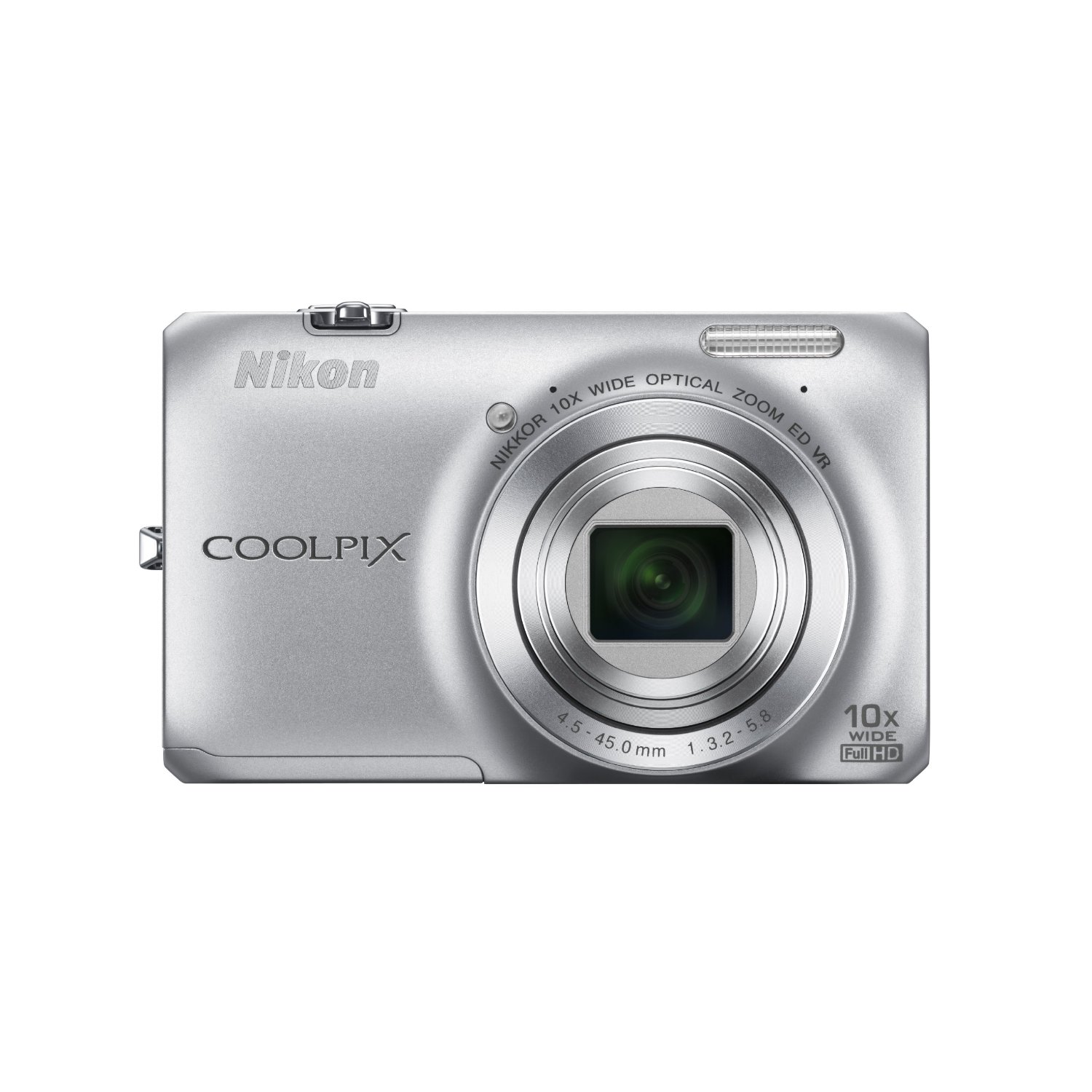 Nikon COOLPIX S6300 16 MP Digital Camera with 10x Optical Zoom NIKKOR Glass Lens and Full HD 1080p Video (Silver) $109.95+free shipping