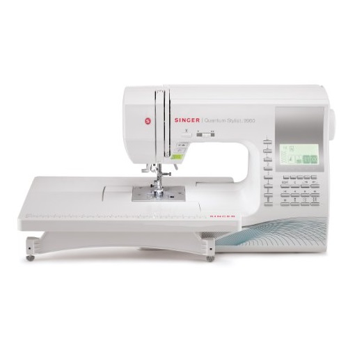 SINGER Quantum Stylist 9960 Computerized Portable Sewing Machine with 600-Stitches Electronic Auto Pilot Mode, Extension Table and Bonus Accessories, only $289.67, free shipping