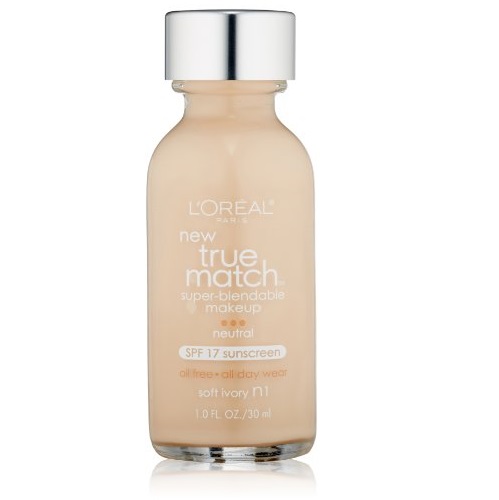 L'Oreal Paris Makeup True Match Super-Blendable Liquid Foundation, Soft Ivory N1, 1 Fl Oz,1 Count., only $4.48, free shipping after using Subscribe and Save service