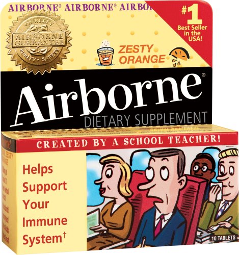 Airborne Effervescent Health Immune Boosting Formula Zesty Orange 36 Tablets (Bonus Size) , only $17.50