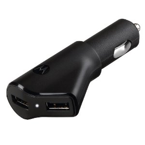 Motorola P617 Rapid Dual USB Car Charger with Micro USB Data Cable - Bulk Packaging - Black $9.24