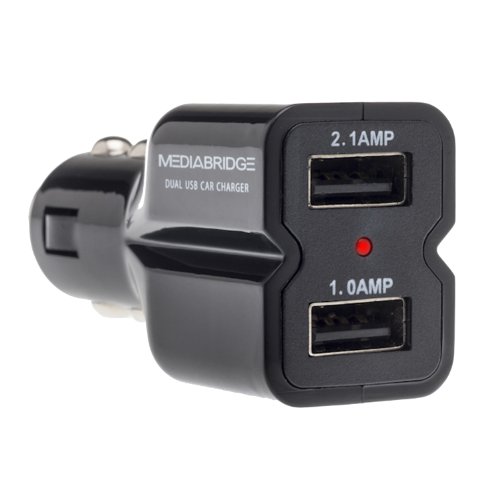 Mediabridge High Output Dual USB Car Charger For iPad and iPhone $9.99 
