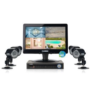 Lorex LH118501C4LE13F 8频道数码安全监控器+13英寸监控屏幕+4监控摄像头 现打折50%仅售$395.99免运费
