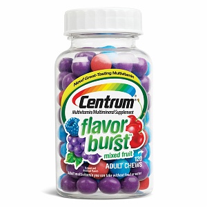 Centrum Flavor Burst Chews Adult Multivitamins, Mixed Fruit 120 ea, only $4.74, free shipping