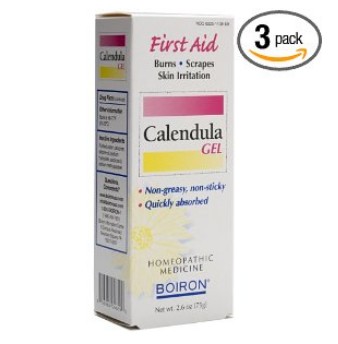 Boiron Homeopathic Medicine Calendula Gel for Burns, Scrapes and Skin Irritations, 2.6-Ounce Tubes (Pack of 3) $18.38