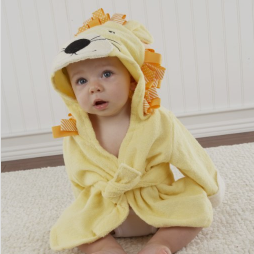 Baby Aspen, Big Top Bath Time Lion Hooded Spa Robe, Yellow, 0-9 Months	$18.49