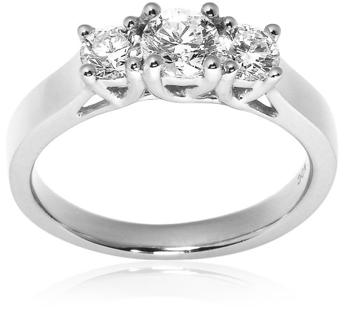 14k White or Yellow Gold 3-Stone Diamond Ring (1 cttw, H Color, SI2 Clarity)  $1,199.99