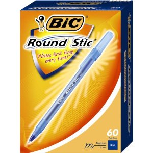 BIC Round Stic Ball Pen, Medium Point (1.0 mm), Blue, 60 Pens $4.69