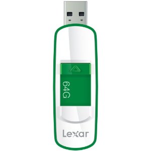 Lexar JumpDrive S73 64 GB USB 3.0 Flash Drive LJDS73-64GASBNA (Green) , only $19.95