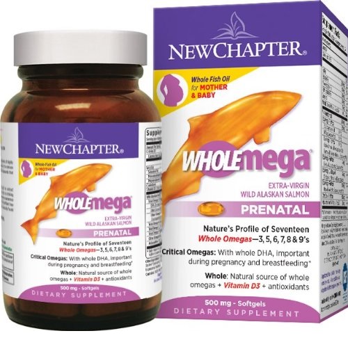 New Chapter Wholemega for Moms Fish Oil Supplement, 100% Wild Alaskan Salmon Oil with Prenatal DHA + Omega-3 + Vitamin D3 - 90 ct, only $10.98, free shipping after clipping coupon