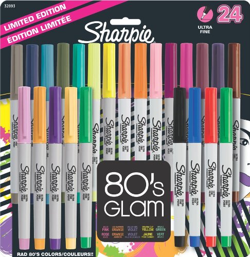Sharpie Ultra-Fine-Point Permanent Markers, 24-Pack Colored Markers $13.71