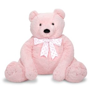Melissa & Doug Jumbo Pink Teddy Bear - Plush  $41.84+free shipping