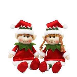 Elf Plush Boy and Girl - Pair of 11