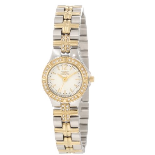 白菜！Invicta 0127 女式經典水晶腕錶，原價$995.00，現僅售$54.99，免運費 