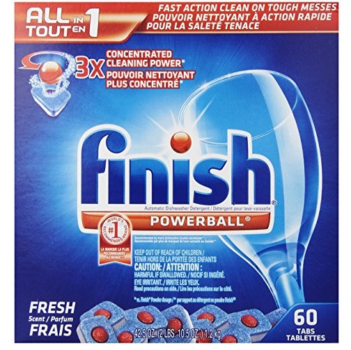Finish Powerball Tabs Dishwasher Detergent Tablets, Fresh Scent, 60 Count, only $5.94,  after clipping coupon 