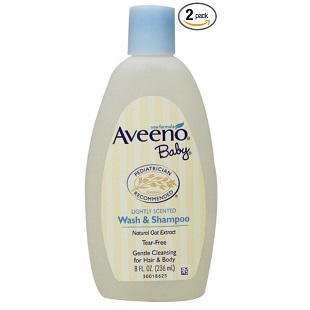 Aveeno Baby Gentle Wash & Shampoo with Natural Oat Extract, 2-in-1 Bath Wash & Hair Shampoo for Baby, 8 fl. Oz, Pack of 2 ,only $9.35