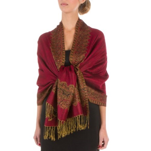 美丽动人！Sakkas 70x28英寸20花色双层羊绒质感女士披肩/围巾，原价$89.99，现仅售$11.98 。多种颜色可选！