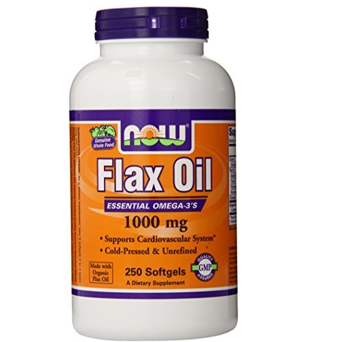 NOW Foods Flax Oil 1000mg, 250 Softgels,only $12.34, free shipping after using Subscribe and Save service