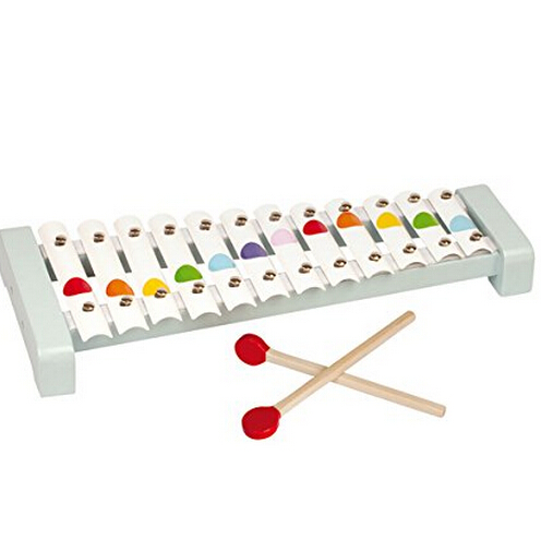 Toy Xylophone- Metal Notes with Wooden Base and Mallets By Janod $12.90