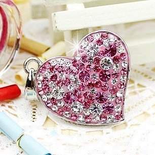 8GB Pink and Clear Crystal Heart Style USB Flash Drive with Necklace$8.59+ $4.99 shipping