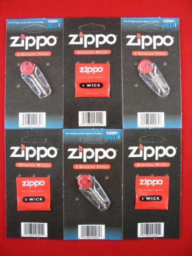6 Value Pack of Zippo lighter Wicks and Flints Sealed Packs $1.85 + $2.75 shipping 