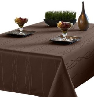 Gourmet 60-Inch by 84-Inch Spillproof Fabric Tablecloth, Chocolate $13.19  (Save 22%) 