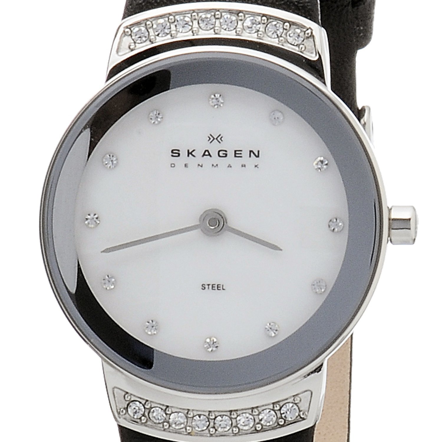斯卡恩SKAGEN 812SSLB1女款施華洛世奇元素精美腕錶特價僅售$66.54(折扣49%)